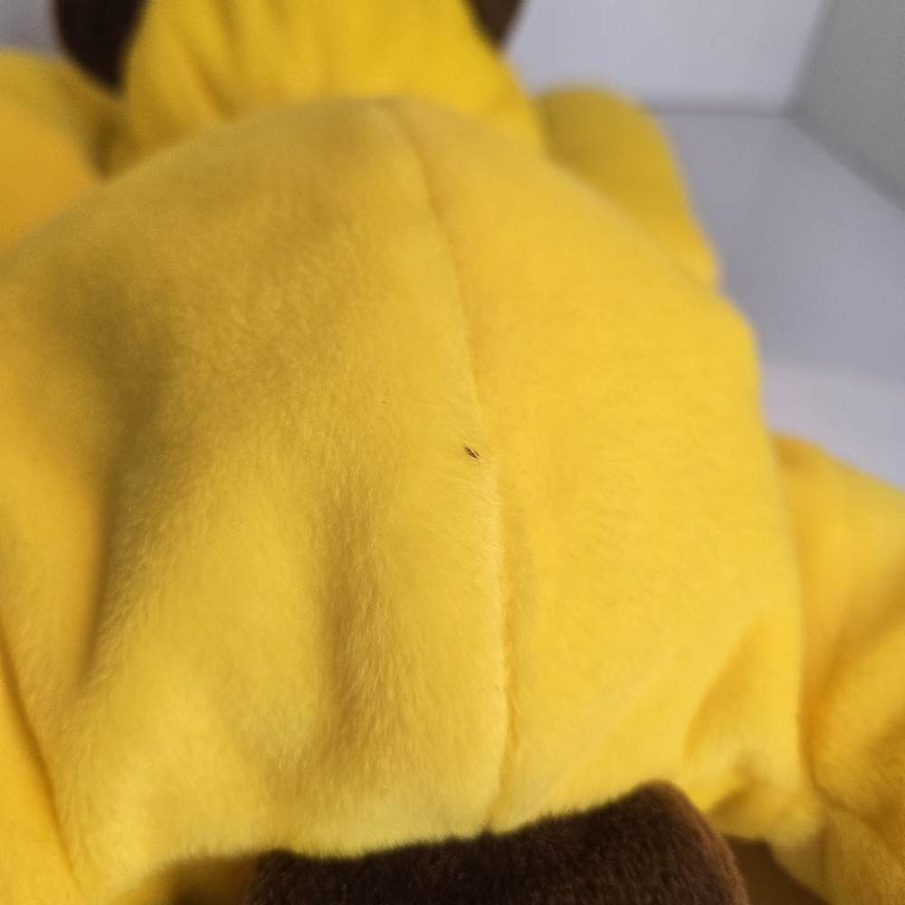 Ty Pillow Pal 1998 Vintage Rusty The Raccoon 16" Yellow Plush Stuffed Animal - Picture 4 of 6